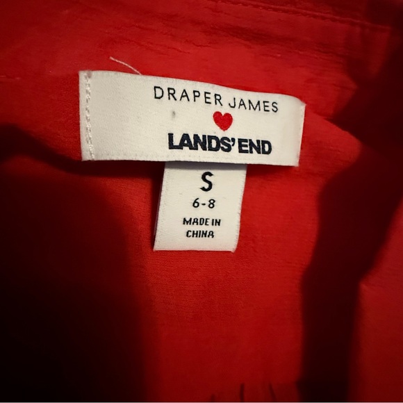 DraperJames x Lands End Button Up Embroidered Shirt Dress Swim Cover Up - Picture 8 of 16